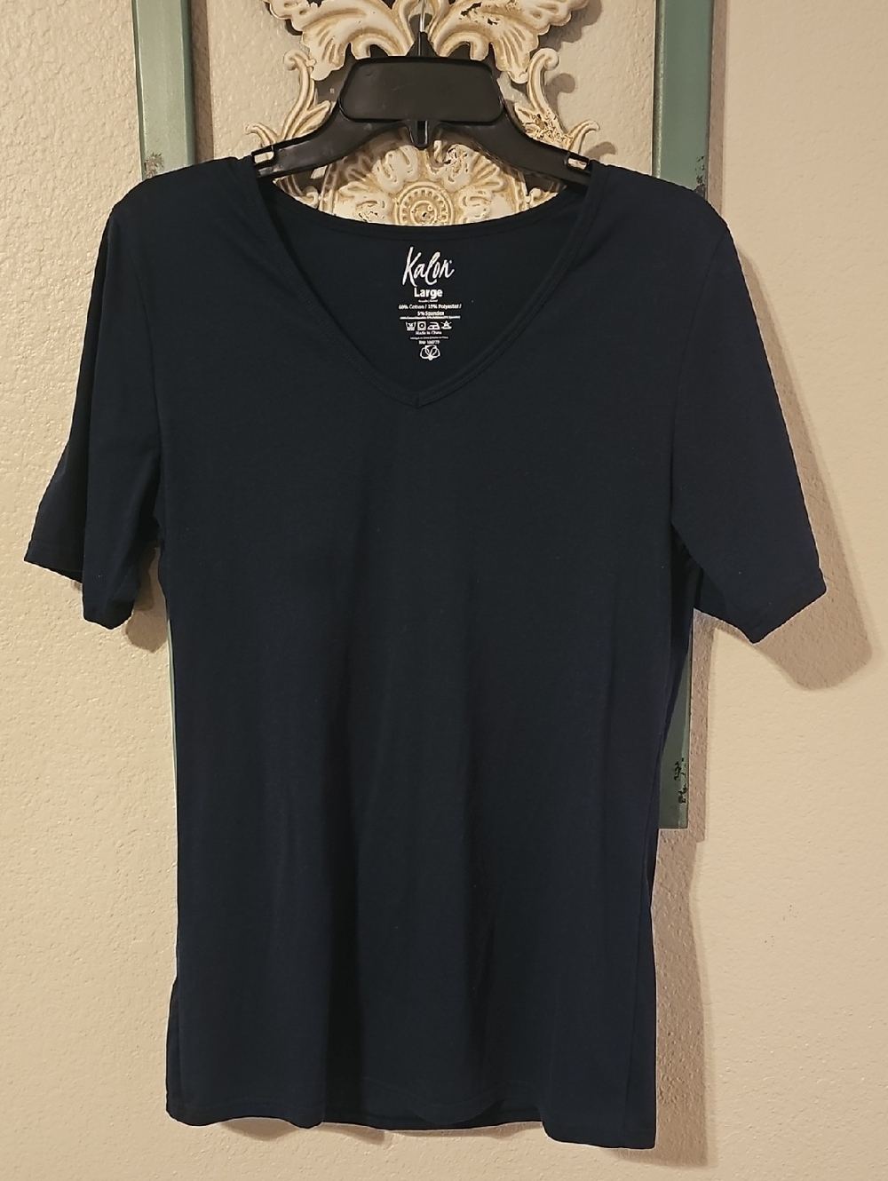 Kalon Studios Women's Deep Navy V-Neck Short Sleeve Tee